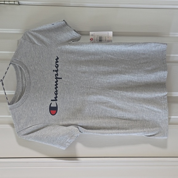 CHAMPION BRAND SIGNATURE BOYS GRAY SHORT SLEEVE TEE-SHIRT SIZE MEDIUM 10-12 - Picture 2 of 11